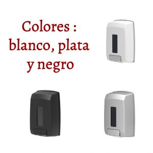 Dispensador de desinfectante para manos y jabón - Style - colores blanco, plata y negro