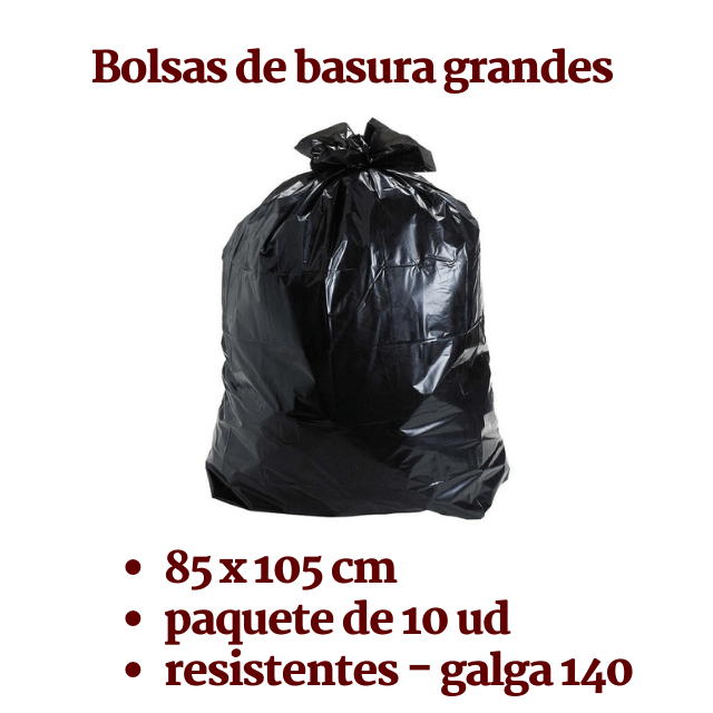 Bolsas de basura grandes 85x105 cm